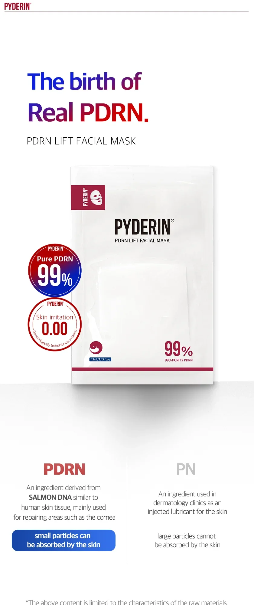 PDRN Lift Facial Mask 상세 이미지 1