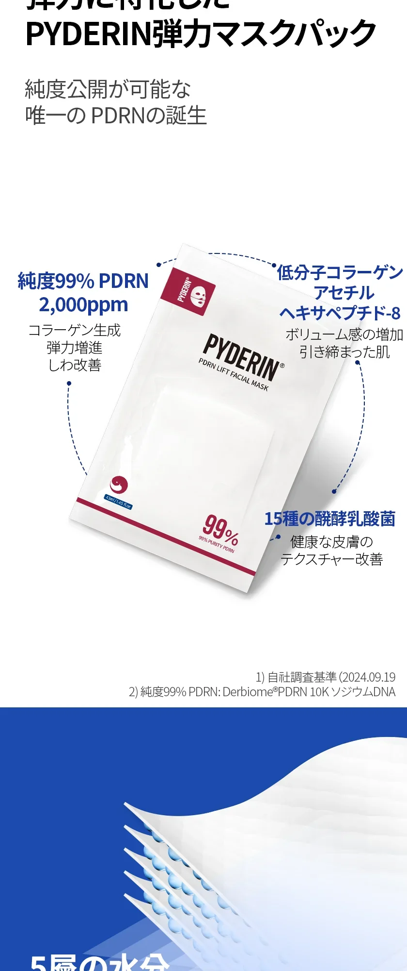 PDRN リフト フェイシャル マスク 상세 이미지 4